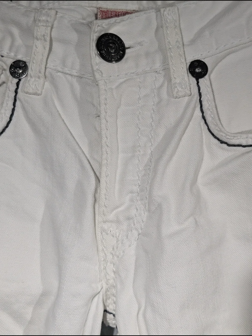 NWT True Religion Nathan Giant Big T Jeans White Size 31 - 2000s USA MADE  HTF!